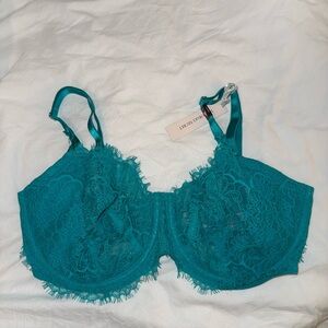 NWT Victoria's Secret dream angel wicked unlined uplift bra new 38 DDD aqua sea